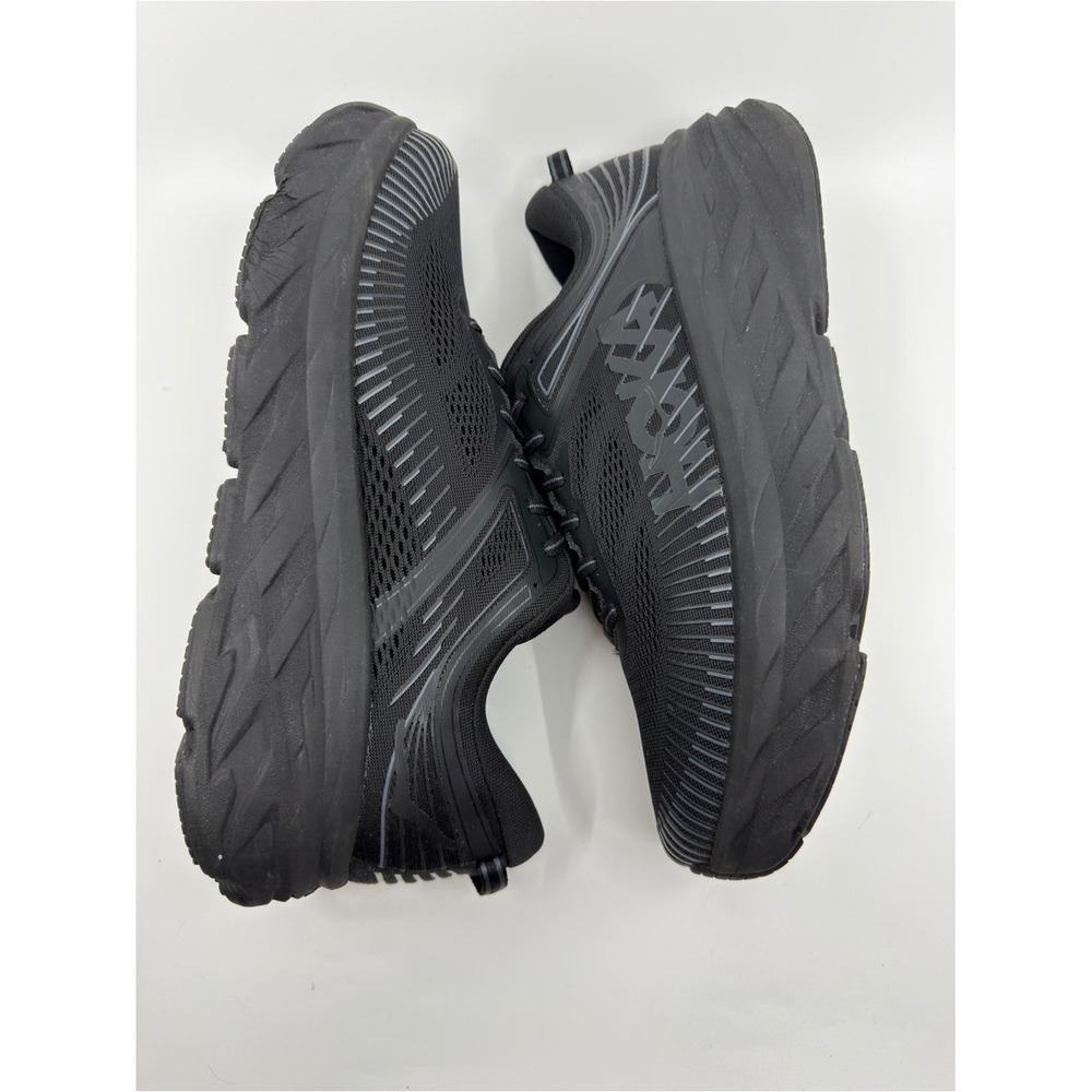 Hoka Mens 12.5 Wide Black Bondi 7 Running Shoes Sneakers Cushion Walking - Picture 8 of 10